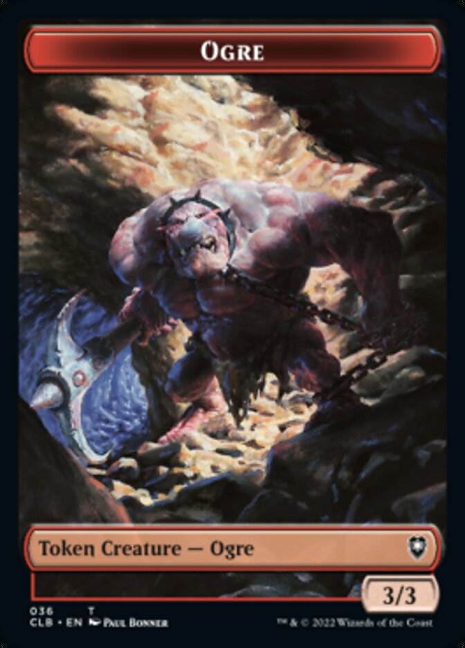 Boar // Ogre Double-sided Token [Commander Legends: Battle for Baldur's Gate Tokens] | Nerdhalla Games