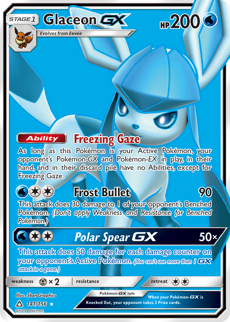 Glaceon GX (141/156) [Sun & Moon: Ultra Prism] | Nerdhalla Games