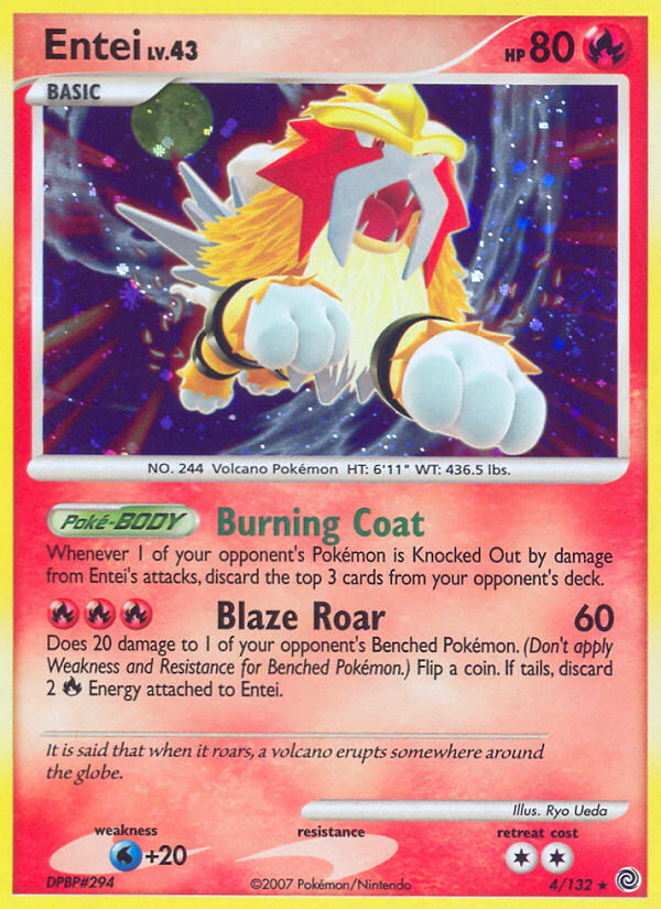 Entei (4/132) [Diamond & Pearl: Secret Wonders] | Nerdhalla Games