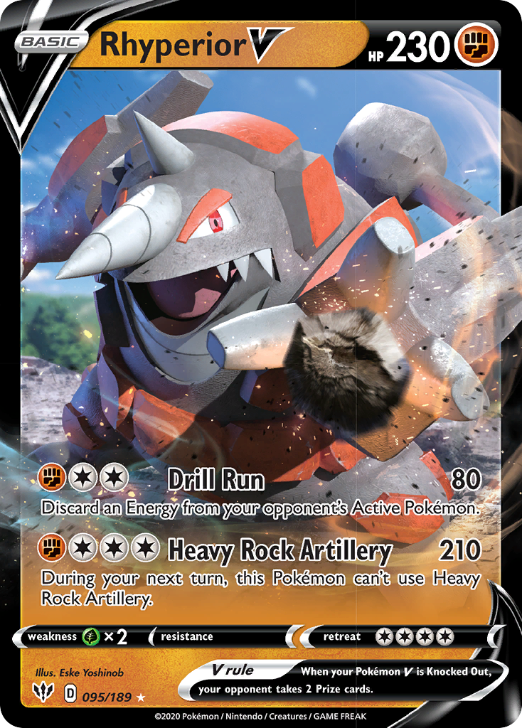 Rhyperior V (095/189) [Sword & Shield: Darkness Ablaze] | Nerdhalla Games