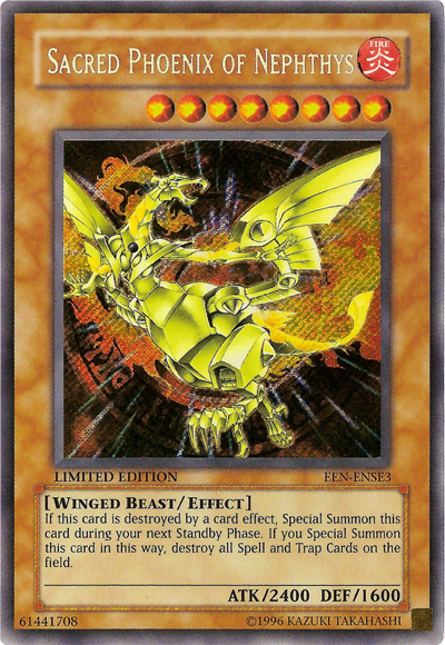 Sacred Phoenix of Nephthys [EEN-ENSE3] Secret Rare | Nerdhalla Games