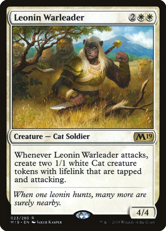 Leonin Warleader [Core Set 2019] | Nerdhalla Games