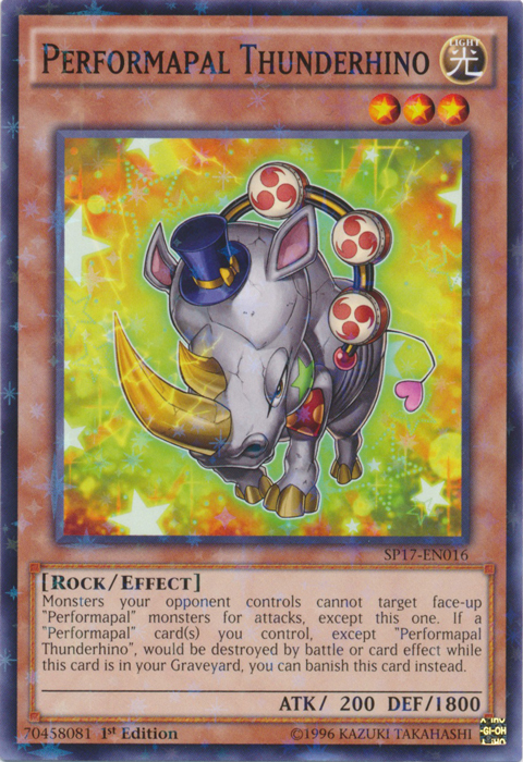 Performapal Thunderhino [SP17-EN016] Starfoil Rare | Nerdhalla Games