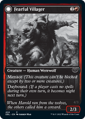 Fearful Villager // Fearsome Werewolf [Innistrad: Double Feature] | Nerdhalla Games