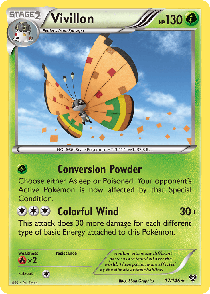 Vivillon (17/146) (High Plains Form/Orange Wings) [XY: Base Set] | Nerdhalla Games