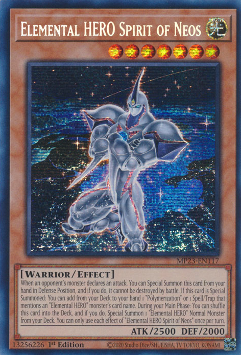 Elemental HERO Spirit of Neos [MP23-EN117] Prismatic Secret Rare | Nerdhalla Games