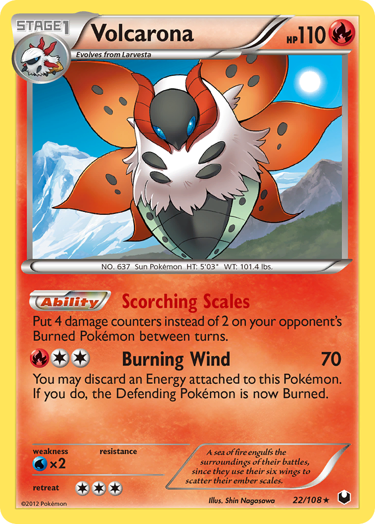 Volcarona (22/108) [Black & White: Dark Explorers] | Nerdhalla Games