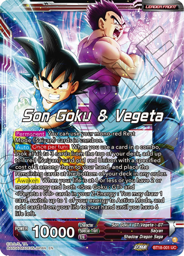 Son Goku & Vegeta // SS4 Son Goku & SS4 Vegeta, In It Together (BT18-001) [Dawn of the Z-Legends Prerelease Promos] | Nerdhalla Games