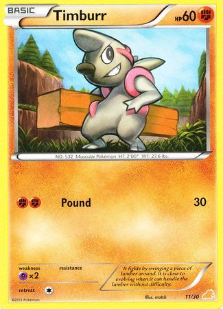 Timburr (11/30) [Black & White: Trainer Kit - Excadrill] | Nerdhalla Games