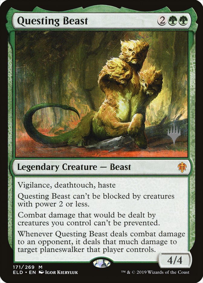 Questing Beast (Promo Pack) [Throne of Eldraine Promos] | Nerdhalla Games