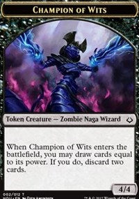 Champion of Wits // Warrior Double-sided Token [Hour of Devastation Tokens] | Nerdhalla Games