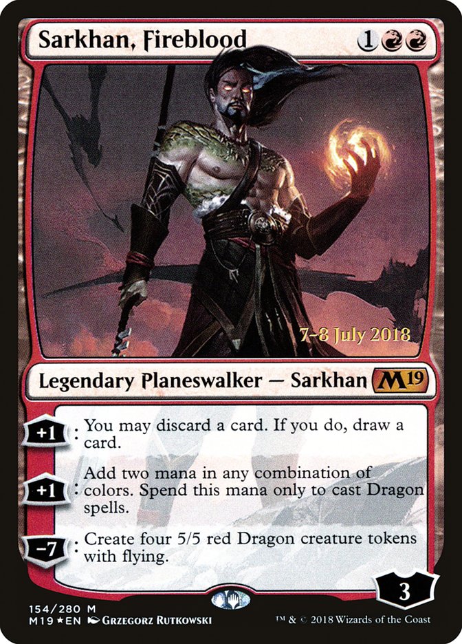 Sarkhan, Fireblood  [Core Set 2019 Prerelease Promos] | Nerdhalla Games