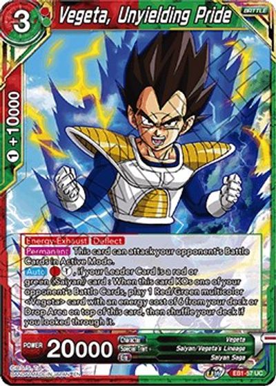 Vegeta, Unyielding Pride (EB1-057) [Battle Evolution Booster] | Nerdhalla Games