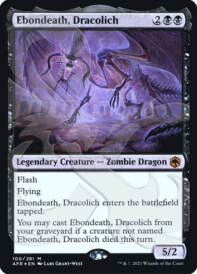 Ebondeath, Dracolich (Ampersand Promo) [Dungeons & Dragons: Adventures in the Forgotten Realms Promos] | Nerdhalla Games