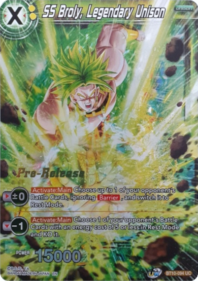 SS Broly, Legendary Unison (BT10-094) [Rise of the Unison Warrior Prerelease Promos] | Nerdhalla Games