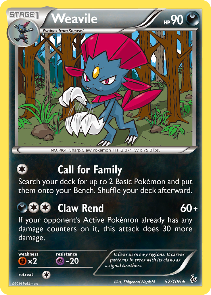 Weavile (52/106) [XY: Flashfire] | Nerdhalla Games