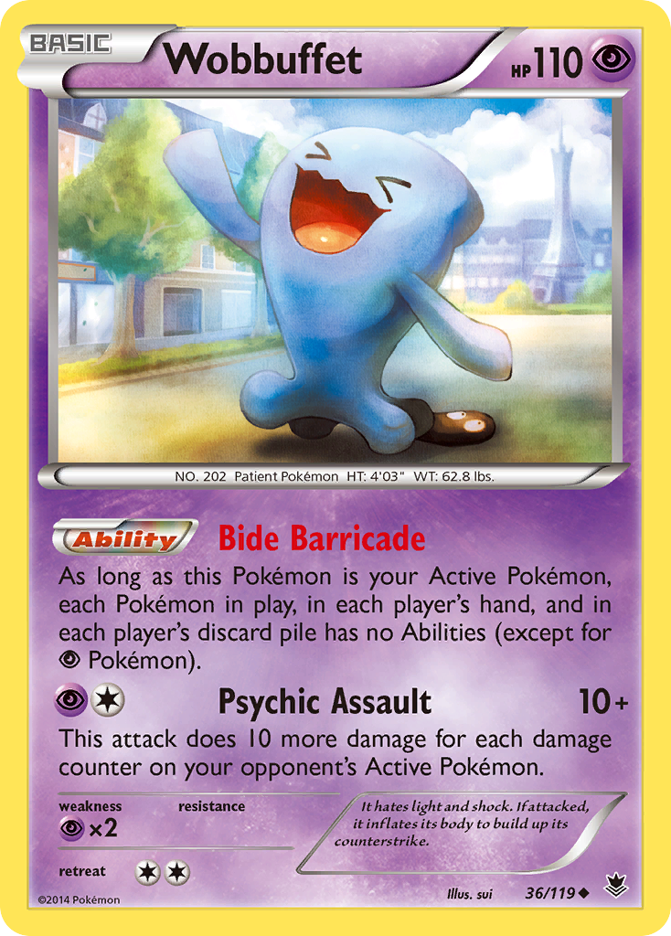 Wobbuffet (36/119) [XY: Phantom Forces] | Nerdhalla Games