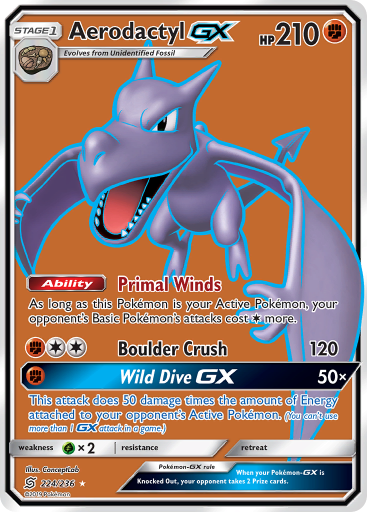 Aerodactyl GX (224/236) [Sun & Moon: Unified Minds] | Nerdhalla Games