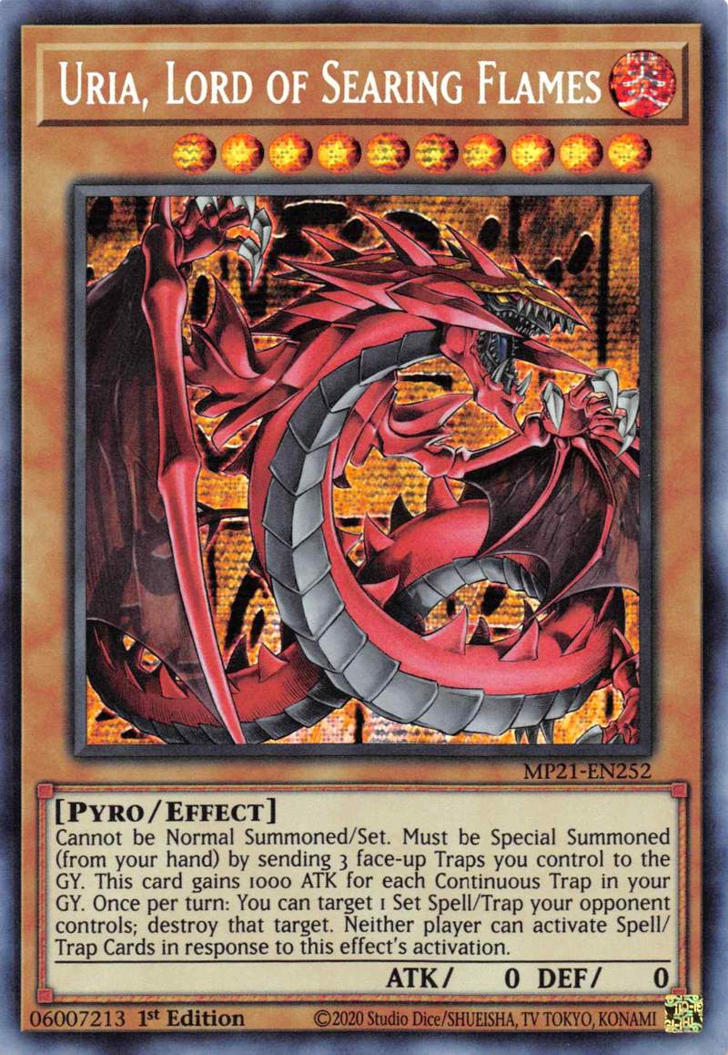 Uria, Lord of Searing Flames [MP21-EN252] Prismatic Secret Rare | Nerdhalla Games