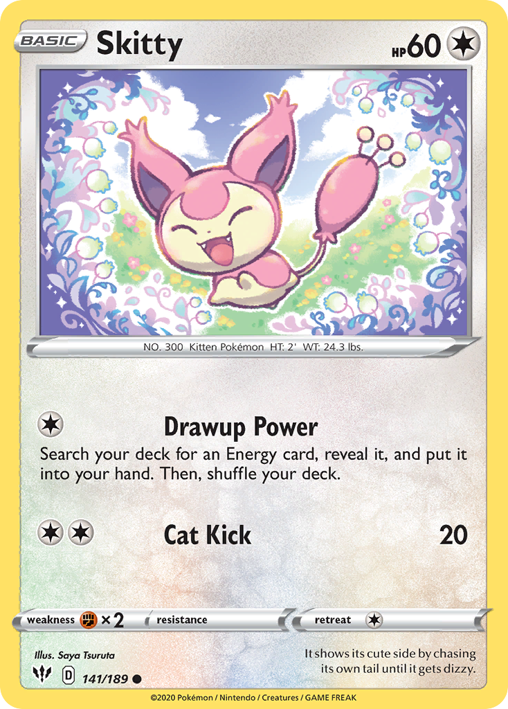 Skitty (141/189) [Sword & Shield: Darkness Ablaze] | Nerdhalla Games