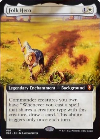 Folk Hero (Extended Art) [Commander Legends: Battle for Baldur's Gate] | Nerdhalla Games