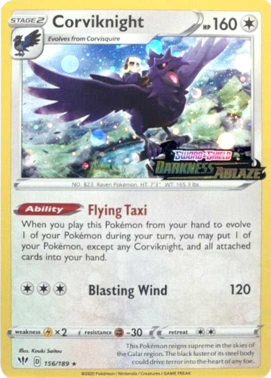 Corviknight (156/189) (Cosmos Holo) [Sword & Shield: Darkness Ablaze] | Nerdhalla Games