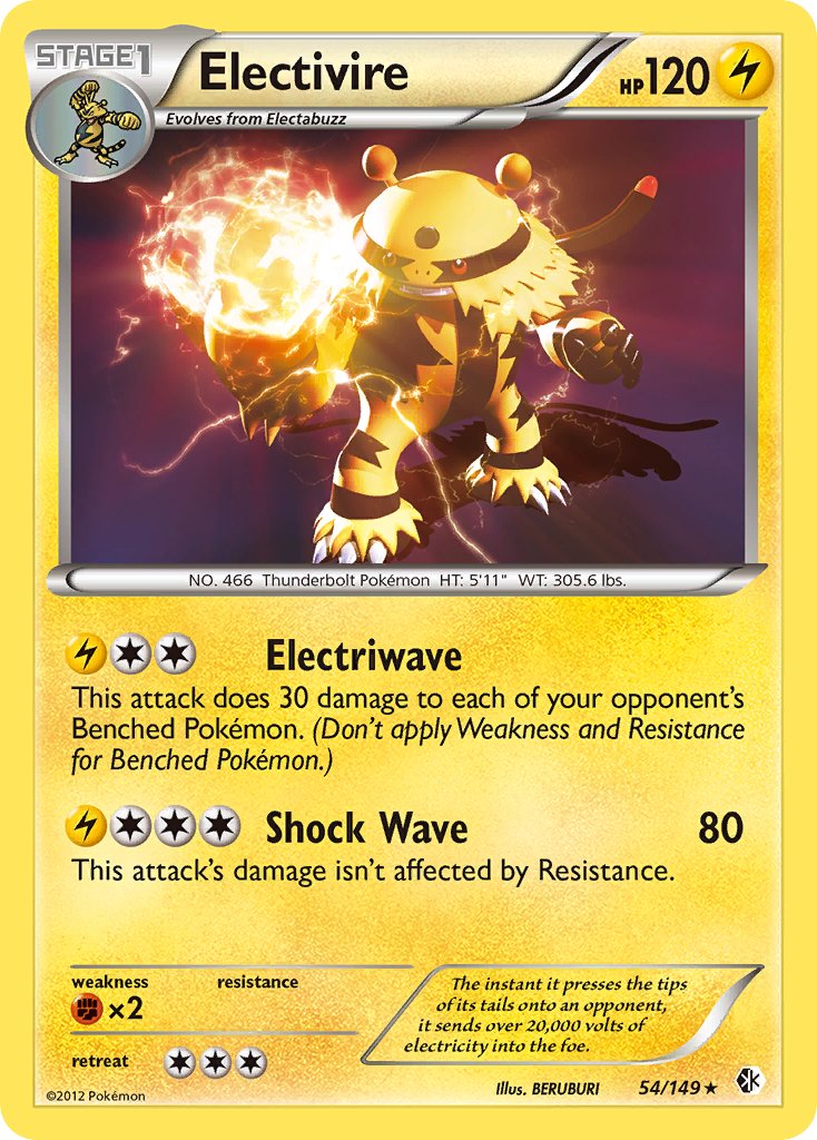 Electivire (54/149) (Theme Deck Exclusive) [Black & White: Boundaries Crossed] | Nerdhalla Games