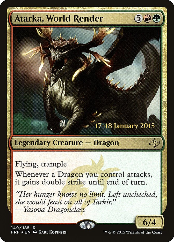 Atarka, World Render  [Fate Reforged Prerelease Promos] | Nerdhalla Games