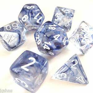 Chessex - Polyhedral 7 Sided Dice Set - Nebula | Nerdhalla Games