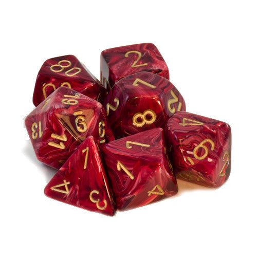 Chessex - Polyhedral 7 Sided Dice Set - Vortex | Nerdhalla Games