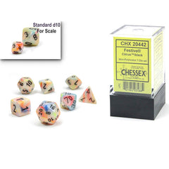 Chessex -  Mini Polyhedral 7 Sided Dice | Nerdhalla Games