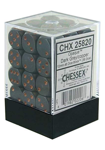 Chessex Dice - 12mm d6 Dice Block (36 Dice) | Nerdhalla Games