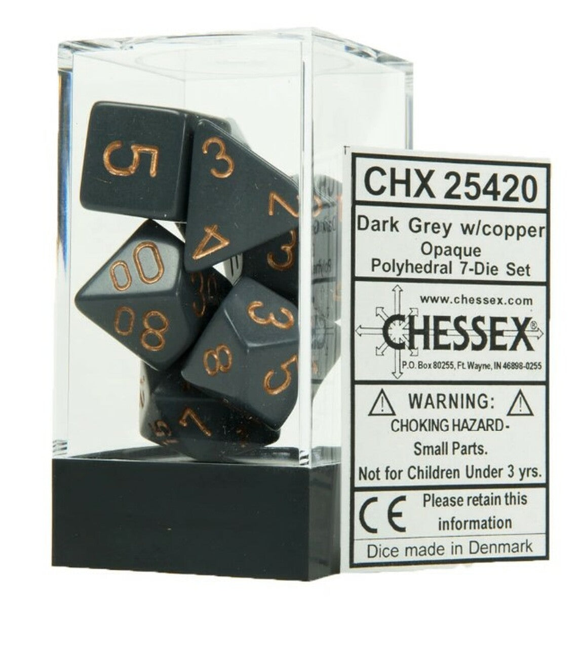 Chessex - Polyhedral 7 Sided Dice Set - Opaque | Nerdhalla Games