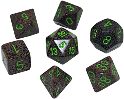 Chessex - Polyhedral 7 Sided Dice Set - Speckled | Nerdhalla Games