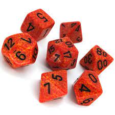 Chessex - Polyhedral 7 Sided Dice Set - Speckled | Nerdhalla Games