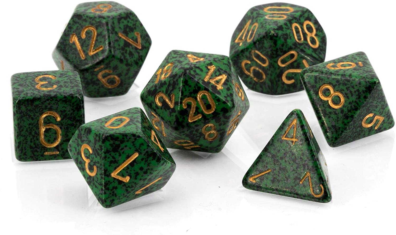 Chessex - Polyhedral 7 Sided Dice Set - Speckled | Nerdhalla Games