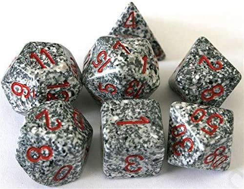 Chessex - Polyhedral 7 Sided Dice Set - Speckled | Nerdhalla Games