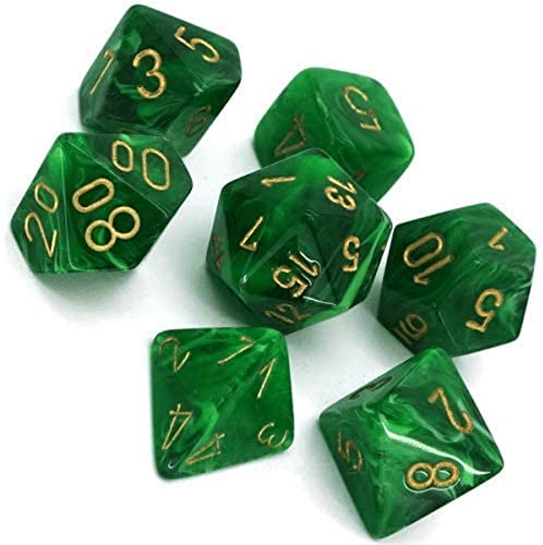 Chessex - Polyhedral 7 Sided Dice Set - Vortex | Nerdhalla Games