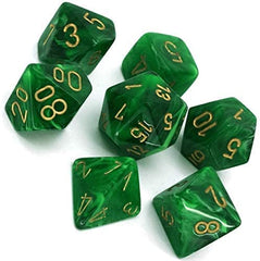 Chessex - Polyhedral 7 Sided Dice Set - Vortex | Nerdhalla Games