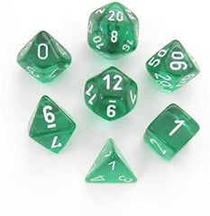 Chessex - Polyhedral 7 Sided Dice Set - Translucent | Nerdhalla Games