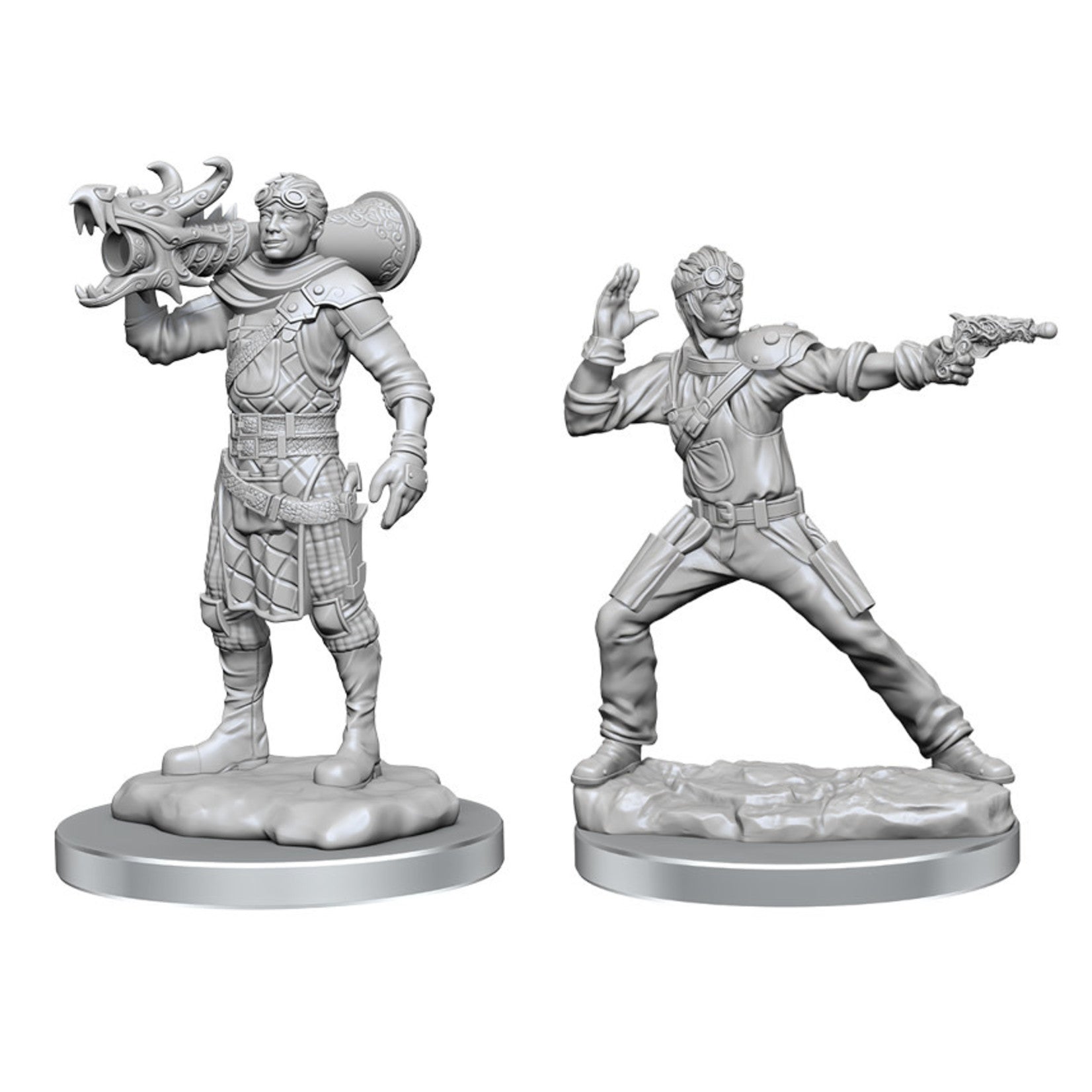 Wizkids:  Nolzur's Marvelous Miniatures Wave #19 - Human Artificer & Human Apprentice | Nerdhalla Games