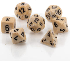 Chessex - Polyhedral 7 Sided Dice Set - Marble | Nerdhalla Games