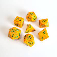 Chessex - Polyhedral 7 Sided Dice Set - Speckled | Nerdhalla Games