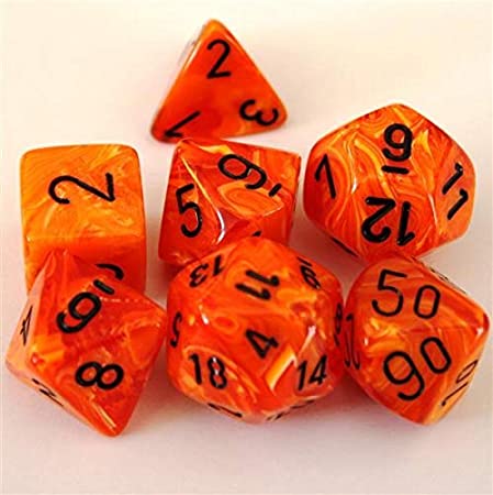 Chessex - Polyhedral 7 Sided Dice Set - Vortex | Nerdhalla Games