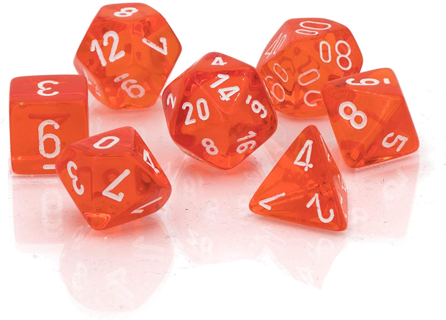 Chessex - Polyhedral 7 Sided Dice Set - Translucent | Nerdhalla Games