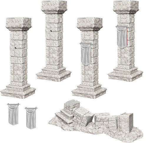 WizKids: Deep Cuts Miniatures Wave #11 - Pillars & Banners W11 | Nerdhalla Games