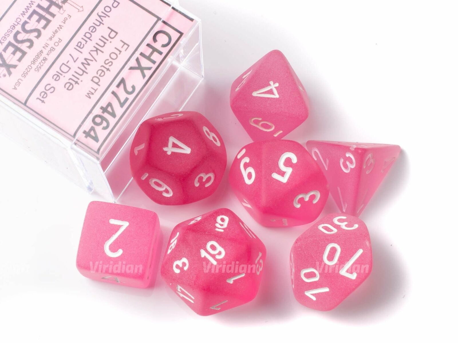 Chessex - Polyhedral 7 Sided Dice Set - Frosted | Nerdhalla Games