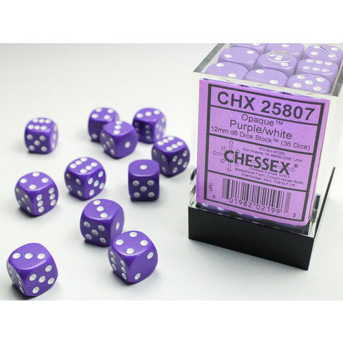 Chessex Dice - 12mm d6 Dice Block (36 Dice) | Nerdhalla Games