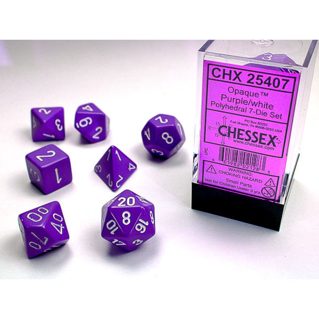 Chessex - Polyhedral 7 Sided Dice Set - Opaque | Nerdhalla Games