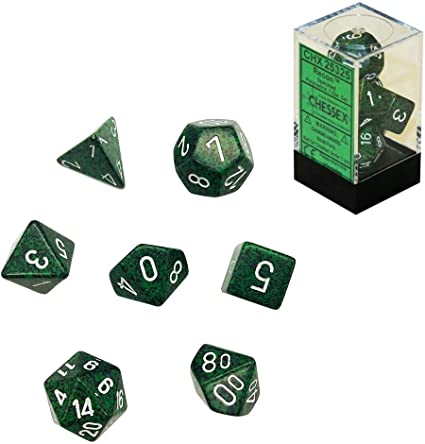 Chessex - Polyhedral 7 Sided Dice Set - Speckled | Nerdhalla Games